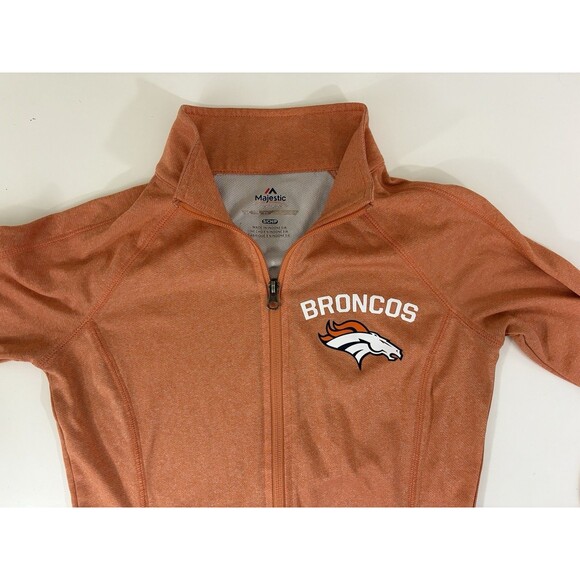 Majestic NFL Denver Broncos Thermabase Full Zipper Jacket Women’s  Size S - Picture 3 of 11